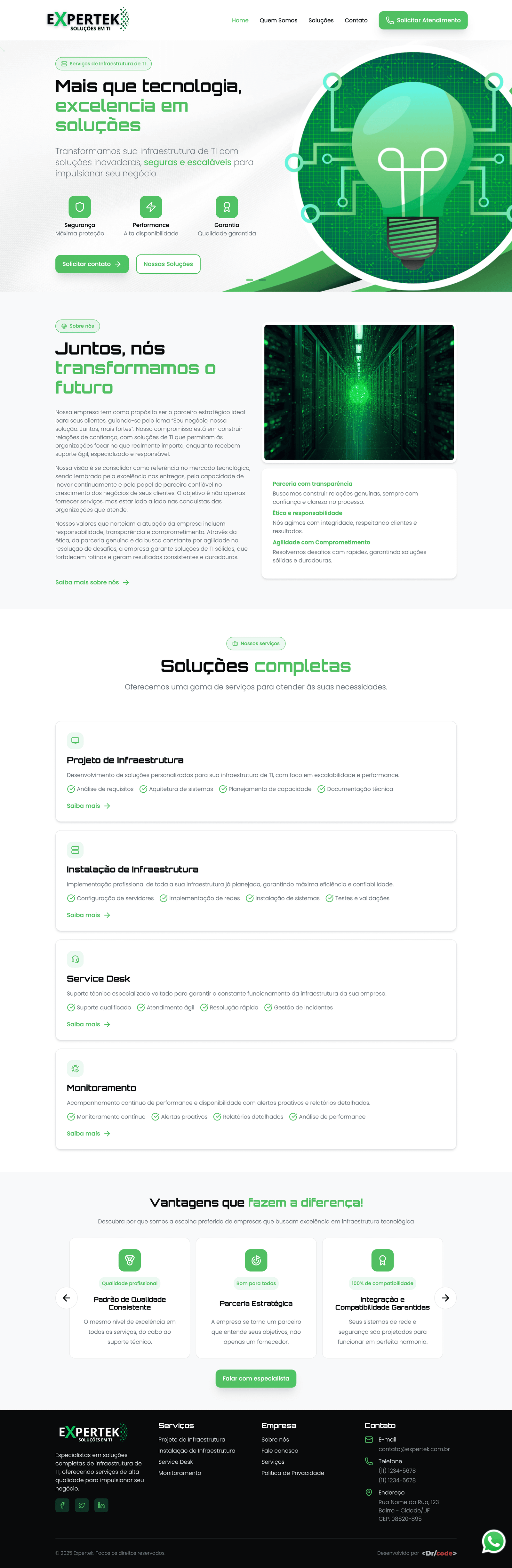 Site para empresa de T.I.